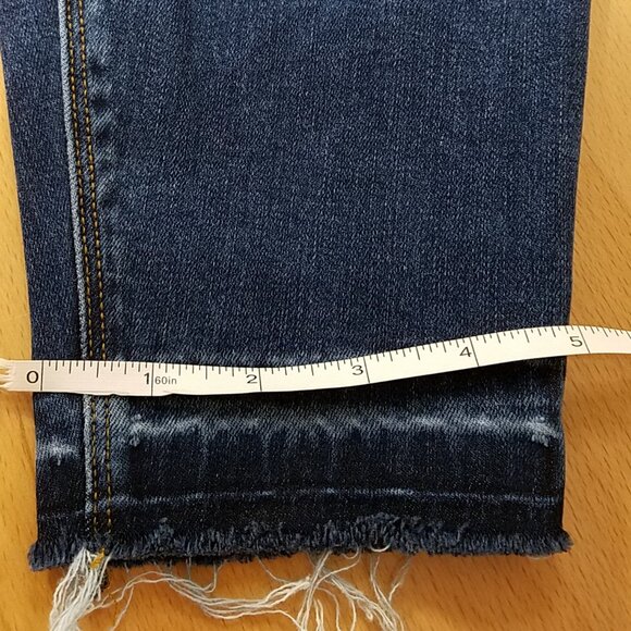 Spanx Women’s High-Rise Distressed Stretch Ankle Skinny Jeans - Dark Wash - Size - Picture 11 of 16